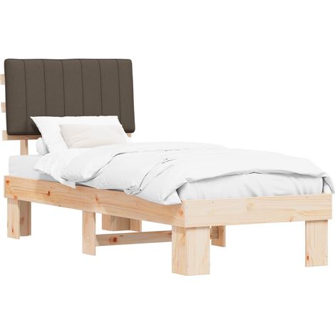 Maison Exclusive - Letto con Testiera Rivestita Talpa 80 x 200 cm Pino massello
