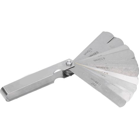 Jeu de cales d'épaisseur 0.04-0.88mm 32 lames acier inoxydable marquage double métrique impérial outil de mesure (1/5)