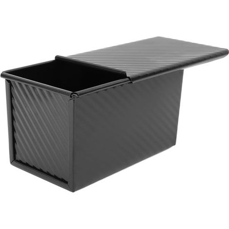 Sartén para tostar con tapa, Molde para hornear pan casero, Acero inoxidable corrugado, Sartén para tostar, Oro rosa, S+L (1/5)