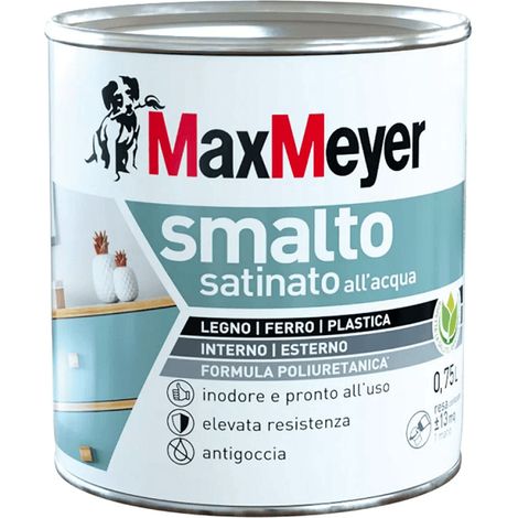 Émail satiné à base d'eau noir 750 ml