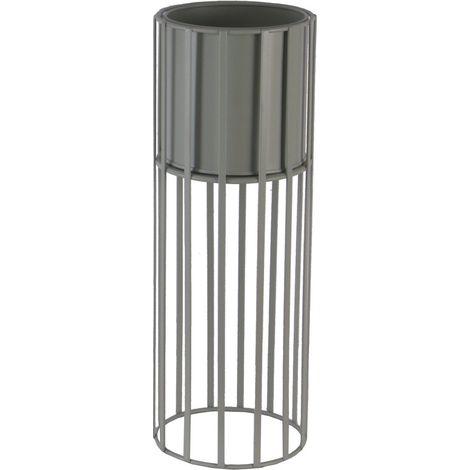 TrendLine Pflanztopf Metall Ø 14 x 40 cm weiß ÃƒÅ“bertopf