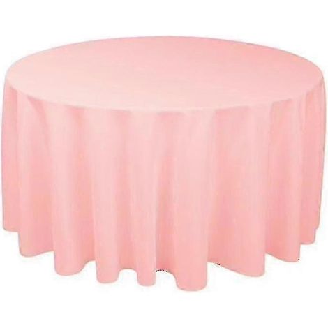 Runde Polyester-Tischdecke – Schlichte und strapazierfähige Tischdecke, ideal für Hochzeiten – Korallenrot – Durchmesser 300 cm (1/4)