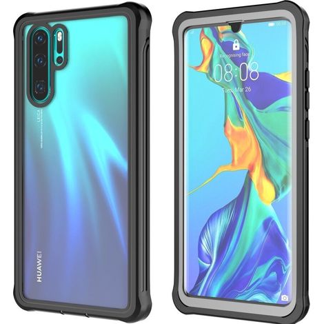 Custodia per Huawei P30 Pro, antiurto, con lamina, nera (1/5)