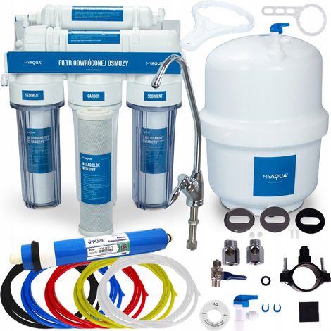 Filtre à osmose inverse RO5, petit réservoir 7 L (1/5)