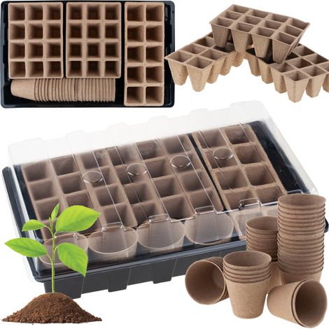 TG77613 KIT DE PLANTACIÓN PARA MINI INVERNADERO PARA PLÁNTULAS EN MACETAS DE TURBA