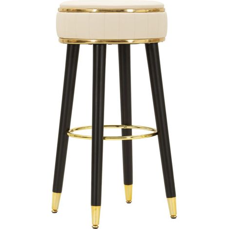 LONDON BAR STOOL CREAM CM Ø 38X74 (1/5)