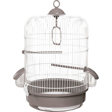 JAULA PAJARO 736 BLANCA/GRIS 32,5X48