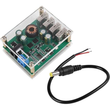 DC-DC 7-60V auf 5V 5A 4USB-Ausgang Abwärtswandler-Netzteilgehäuse