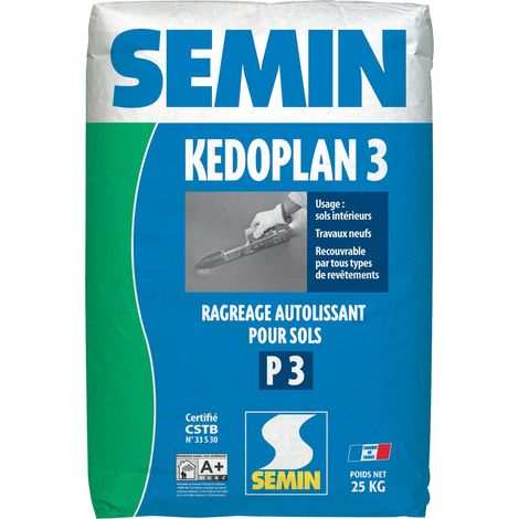 Enduit de ragréage autolissant Semin Kedoplan 3 - Intérieur - sac 25 kg (1/5)