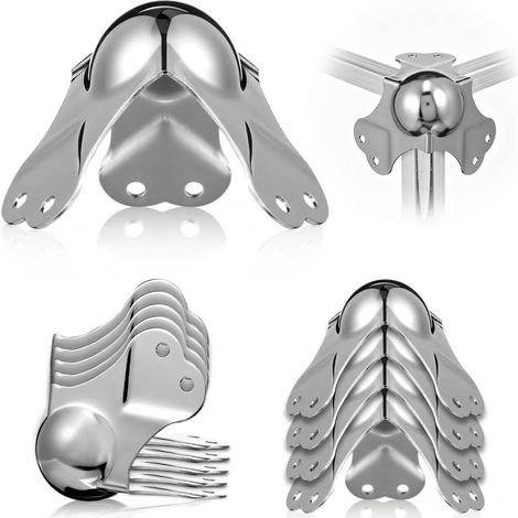 Lot de 10 protections d'angle métalliques pour boîtes d'éclairage et m