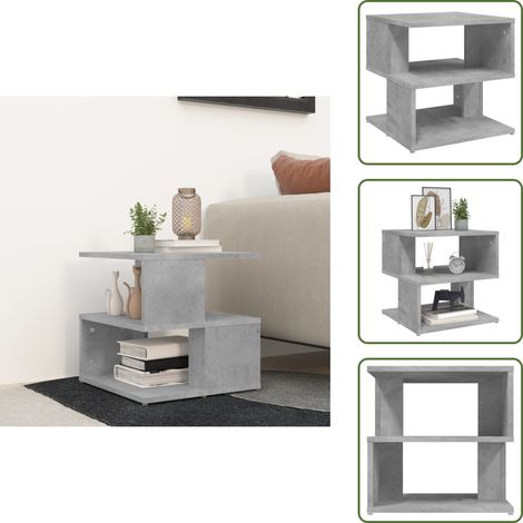 Table d'appoint Gris béton 40x40x40 cm Aggloméré - Table D'appoint - Meuble D'intérieur - Table Basse - Décoration Intérieure - Rangement (1/5)