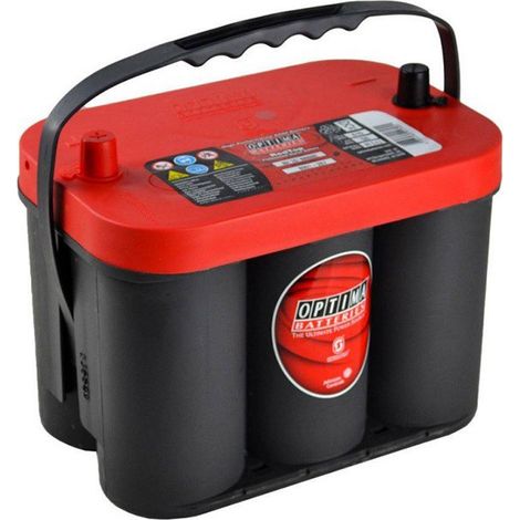 Batterie voiture AGM 12V 50Ah – Démarrage à froid 815A – Dimensions 254x175x200mm – Technologie Spiral Cell – Optima (1/5)