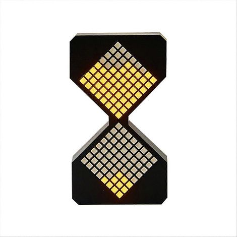 Sablier lumineux numérique avec minuterie réglable de 1 à 30 minutes, veilleuse LED cubique à flux dynamique pour la maison, noir (1/5)