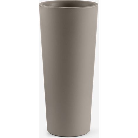 Vaso da giardino alto in polietilene resistente Gaia 70 - Beige