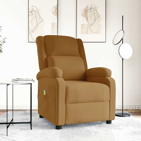 Massagesessel Braun Samt