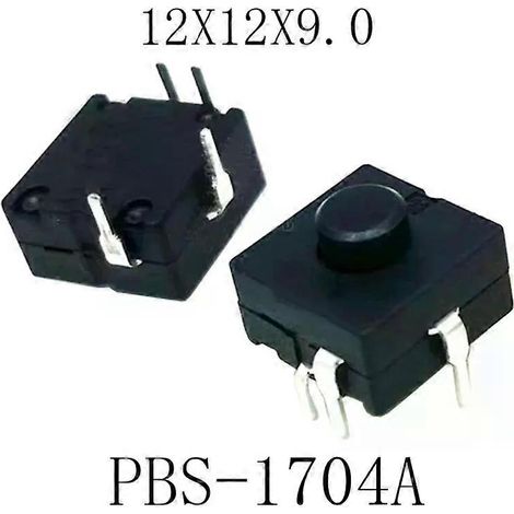 Für 10 Stück Ein-/Ausschalter 12 mm x 12 mm, Höhe 9 mm, 4-polig, DIP, Ein-Ein-Ein-Aus, für Taschenlampen/elektrische Taschenlampen – JXLGV (1/4)