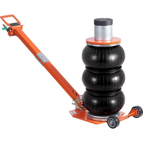 Cric pneumatique 3 tonnes/6 600 lb, 1-6S, avec colonne surélevée et poignée réglable. Compact, facile à utiliser et peu encombrant, il est doté d'un épais patin en caoutchouc et convient aux berlines, (1/5)