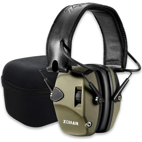 Casque anti-bruit électronique actif pour tir et chasse, réduction du bruit SNR 27dB, avec étui (1/5)