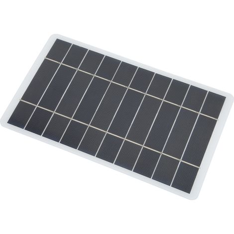Chargeur solaire portable mini, 8 W, 5 V, en silicium monocristallin blanc (1/5)