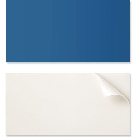 Suelo vin铆lico autoadhesivo con gr谩ficos para cocina, 100x50 cm, azul