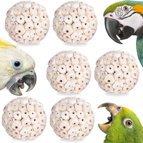 Balles de recherche de nourriture naturelles et souples, blanches (6 pcs)