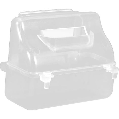 Transparent Taubenfutterspender aus Abs mit Kleckerfreier