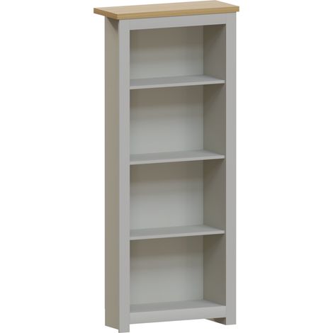Arlington 4 Tier Bookcase Shelving Storage Unit, Grey