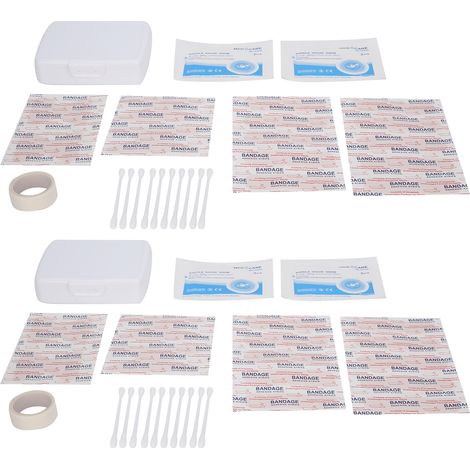 Kit de premiers secours extérieur pour la maison (2 pièces) : pansements adhésifs, gaze, sparadrap, outils de traitement des plaies (1/5)