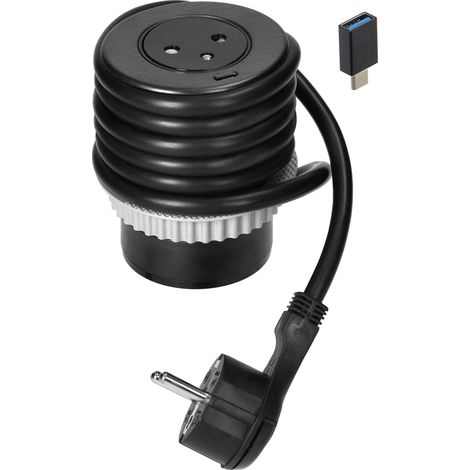 Orno Enchufe moderno acero inoxidable USB 3.0 EasyEject