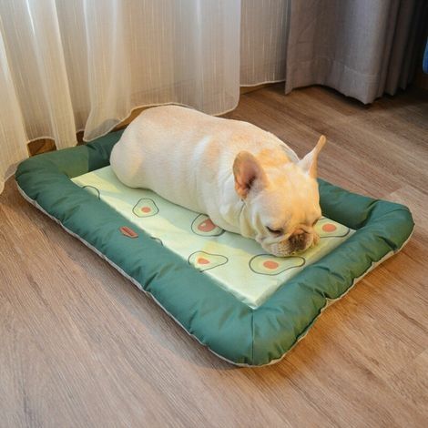 Panier pour Chien Coussin Grande (55x38x5cm), Lit pour Chien Réversible (Frais et Chaud), Housse Lavable Amovible et Couche Imperméable, en Bas Antidérapant (1/5)