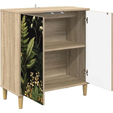 Buffet Bas de Cuisine Sonoma 69x33x75 cm en Bois d'Ingénierie, Meuble de Rangement avec Portes et Étagères pour Salon ou Entrée (1/5)