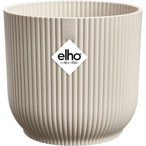 Pot Vibes Fold D.22 Blanc Lin Design Moderne, Durable, Plastique Recyclé - Elho Bv