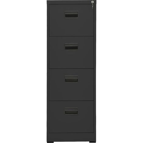 Classeur Design moderne, Armoire Etagère de rangement, Anthracite 46x62x133 cm Acier OIB1998E (1/5)