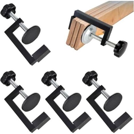 Kit de 4 serre-joints en G, petits serre-joints à vis, serre-joints de table de 10 à 57 mm, petits serre-joints à vis réglables, serre-joints de table universels, pour chambre, cuisine, salle de bain, (1/5)