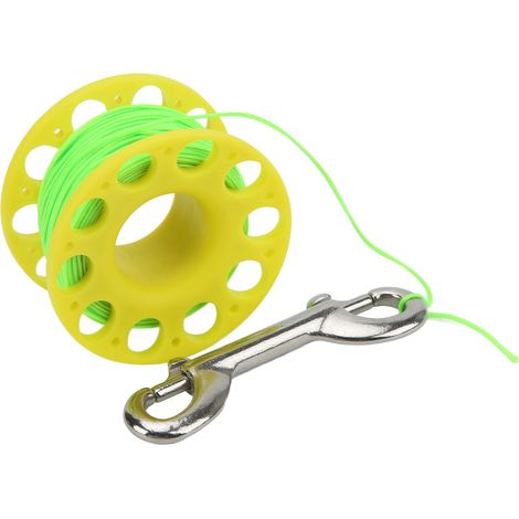 Bobine De Ligne De Signalisation De Plongée En Plastique, Accessoire De Déploiement De Corde Pour Plongée Technique, 30 Mètres, Jaune-KZQ (1/2)