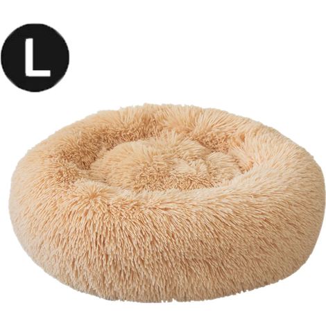 Panier pour chat ou chien, en coton et velours, beige, 60 x 20 cm (1/5)
