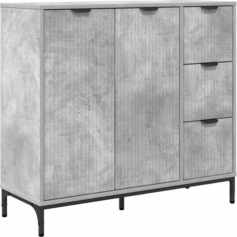 Aparador Gris Concreto 89,5 x 33 x 82 cm Madera de ingeniería vidaXL