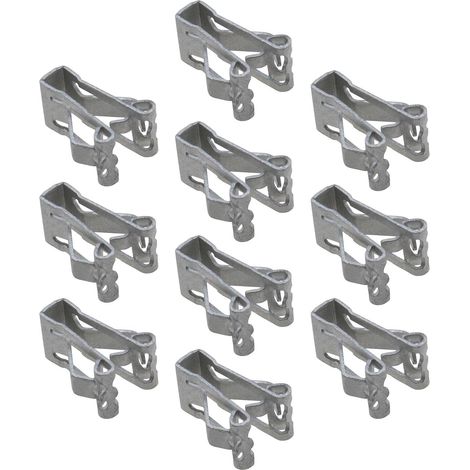 Lot de 10 clips de fixation en métal pour garniture intérieure de véhicule - 17 mm - Accessoires de voiture pour montage de jupes latérales, pare-chocs, tableaux de bord (1/5)