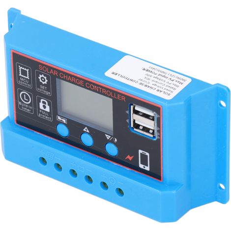Solarmodul-Laderegler mit LCD-Anzeige, PWM-Photovoltaik-Laderegler, 12 V, 24 V, 30 A (1/5)