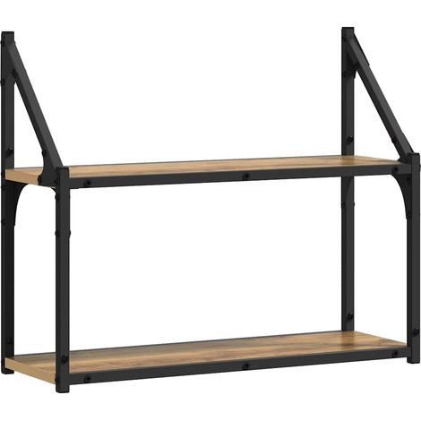 Estante de pared Montada en la pared Roble artisan vidaXL