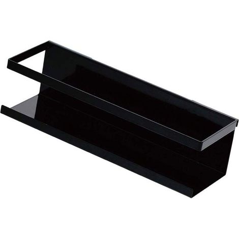 Support magnétique pour réfrigérateur/cuisine, type B, noir. Aimant puissant en fer, design minimaliste et stable. (1/5)