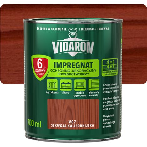 VIDARON IMPREGNACIÓN PROTECTORA Y DECORATIVA FORMADORA DE PELÍCULA SECOIA CALIFORNIANA V07 0.7L (1/3)