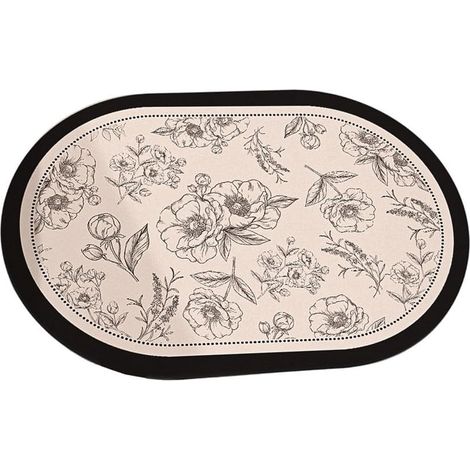Tapis de bain antidérapant et absorbant à séchage rapide Motif terre de diatomées 40 x 60 cm (1/5)