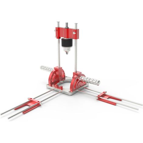 Guide de Perçage Multi-Angles Portable, Support de Perceuse de Précision avec Mandrin de Centrage de Base Guide de Perçage D'angle de 0° à 60° pour Perceuses électriques de 1,5 à 13 mm (1/5)
