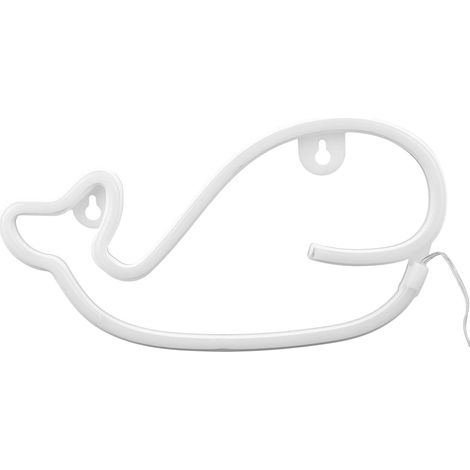 Enseigne lumineuse LED en forme de baleine, néon, lampe néon pour la maison, la chambre, les fêtes, les anniversaires, cadeau d'anniversaire, lumière chaude