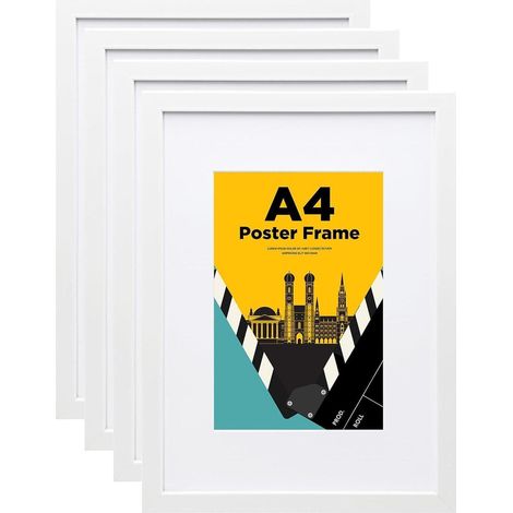 Egofine Bilderrahmen Set A4, 4er-Set Holzrahmen mit (1/5)