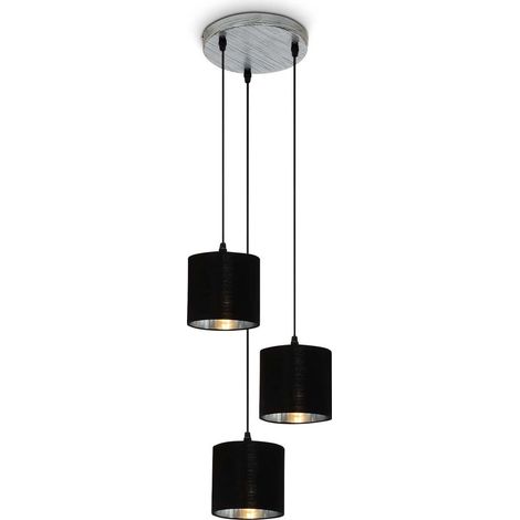 Briloner Leuchten LURI - Pendelleuchten - 4737034 - Höhenverstellbar - Silver-Crafted - Holz - E14 Fassung max. 25 Watt - 3-flammig - Ø 21 x 120 cm (1/5)