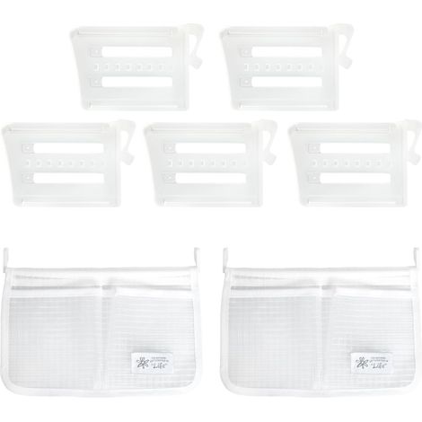Organisateur Frigo Set 2-en-1, Sacs Filet de Rangement avec Séparateurs Réglables, Organisateur Porte Réfrigérateur pour Condiments Légumes (1/5)