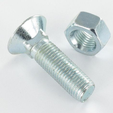 Boulon de charrue TFCC tête fraisée collet carré M12X40 Classe 8.8 Acier zingué-1 pièce (1/2)