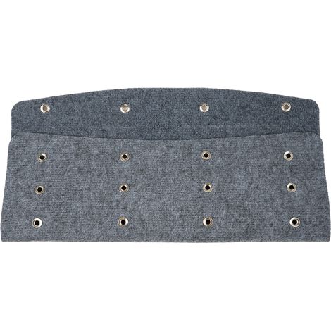 Lot de 3 housses de marche pour camping-car, 55,9 cm de large, pour marches à rayon, tapis réglables pour escaliers de 20,3 à 27,9 cm de profondeur, gris. (1/5)
